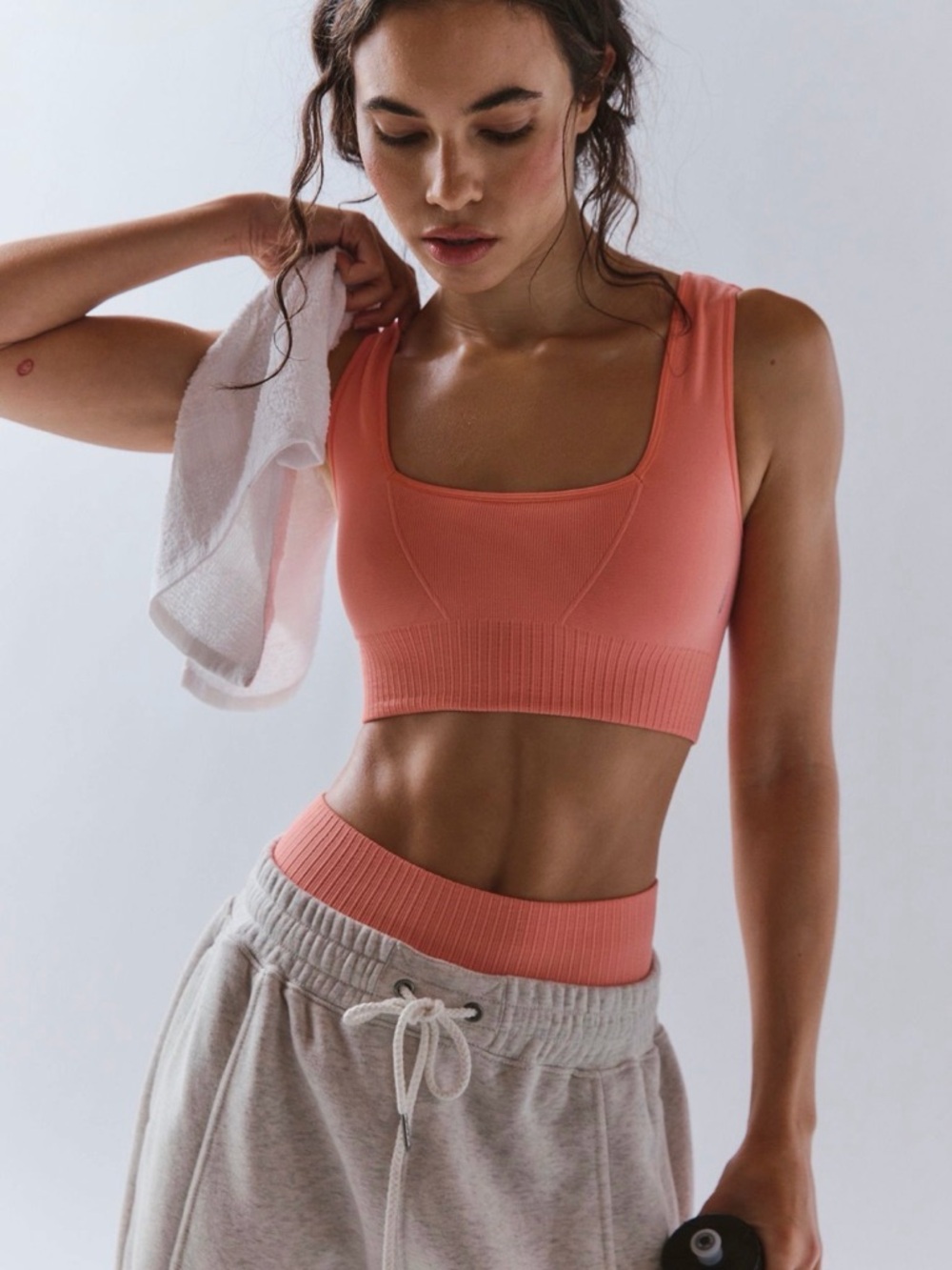 FP Movement Good Karma Sports Bra and Shorts in Blue